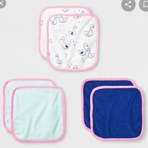 Cloud Island Baby Lightweight 6pk Washcloth Set Victory Blue